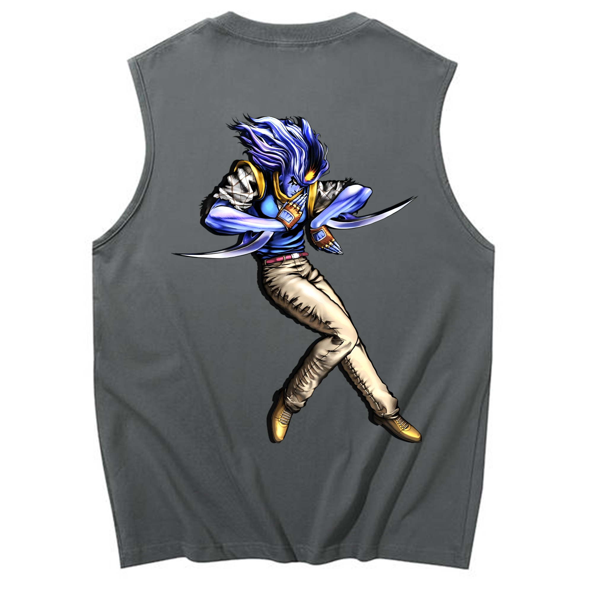 （画像用） ジョジョの奇妙な冒険 JoJo's Bizarre Adventure コットン100％タンクトップ（背面プリント）